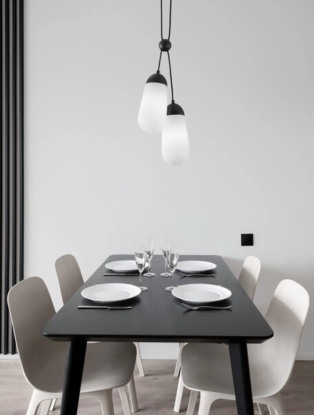 Luster na lanku Blaky 25.2 čierne – E14