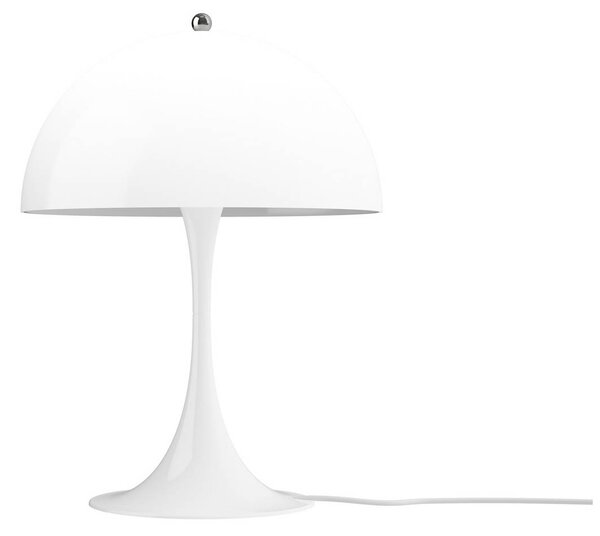 Louis Poulsen stolová lampa Panthella 320, biela, Ø 32 cm, E14, Biela / opálová, Obývacia izba / jedáleň, Plast, Moderný, Stolová lampa