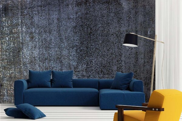 DIMEX | Vliesové fototapety na stenu Poškriabaná kovová textúra MS-5-2611 | 375 x 250 cm | šedá