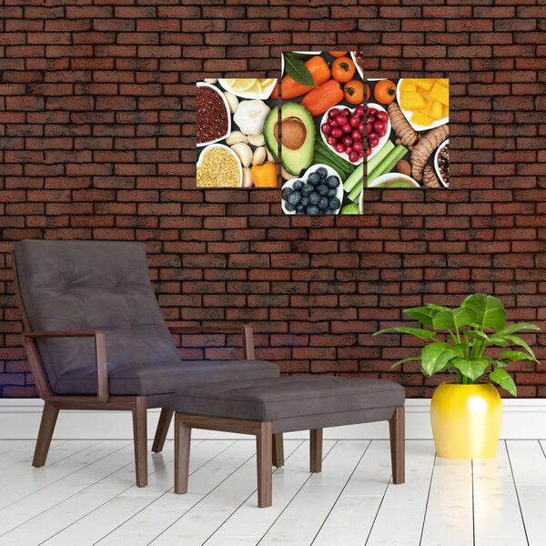 Obraz - Zdravé potraviny (90x60 cm)