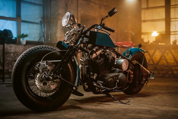 DIMEX | Vliesové fototapety na stenu Bobber motocykel MS-5-2802 | 375 x 250 cm | čierna, žltá, šedá