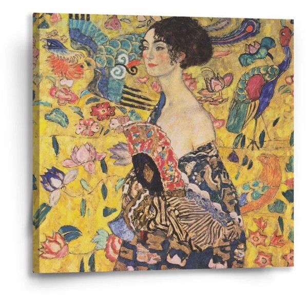 Sablio Obraz Dáma s vejárom - Gustav Klimt - 50x50 cm