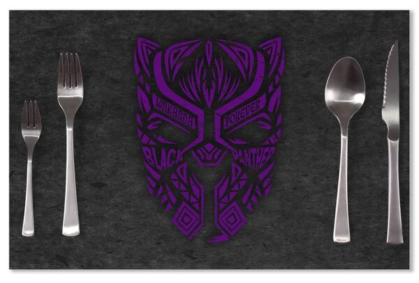 Sablio Prestieranie BLACK PANTHER wakanda forever Fialový: 40x30cm