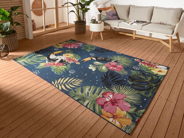 Hanse Home , Kusový koberec Flair 105609 Tropical Dream Blue Multicolored – na von aj na doma, 200x285, viacfarebná, chodba / predsieň