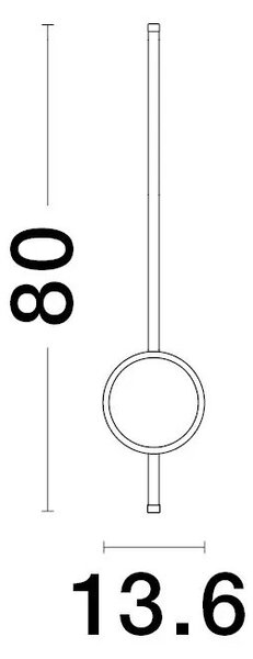 Dizajnové nástenné svietidlo Clock 80 – LED