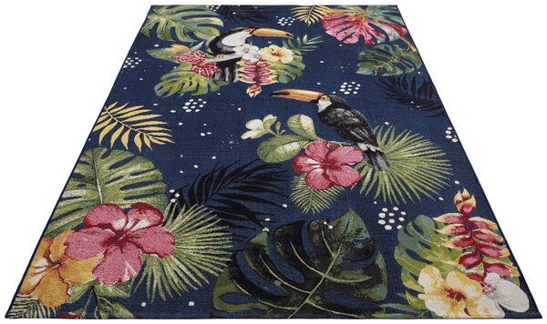 Hanse Home , Kusový koberec Flair 105609 Tropical Dream Blue Multicolored – na von aj na doma, 200x285, viacfarebná, chodba / predsieň