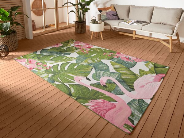 Hanse Home , Kusový koberec Flair 105614 Tropical Flamingo Multicolored – na von aj na doma, 200x285, viacfarebná, chodba / predsieň