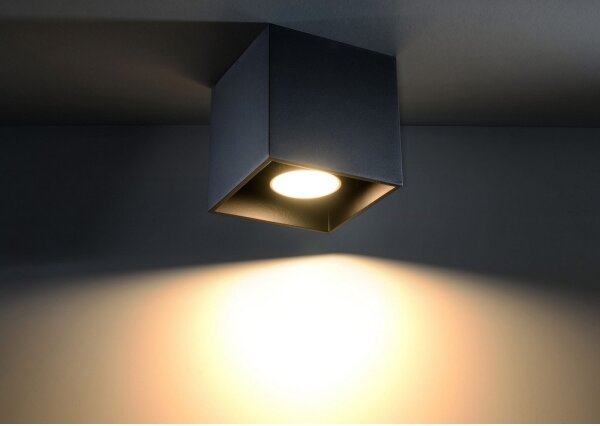 Sollux SL.0022 - Bodové svietidlo QUAD 1 1xGU10/10W/230V čierna