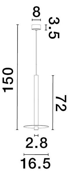 Moderný luster Dandia 16 čierne – LED