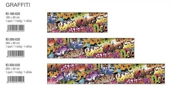 DIMEX | Fototapeta do kuchyne Graffiti KI-350-020 | 350 x 60 cm | viacfarebná