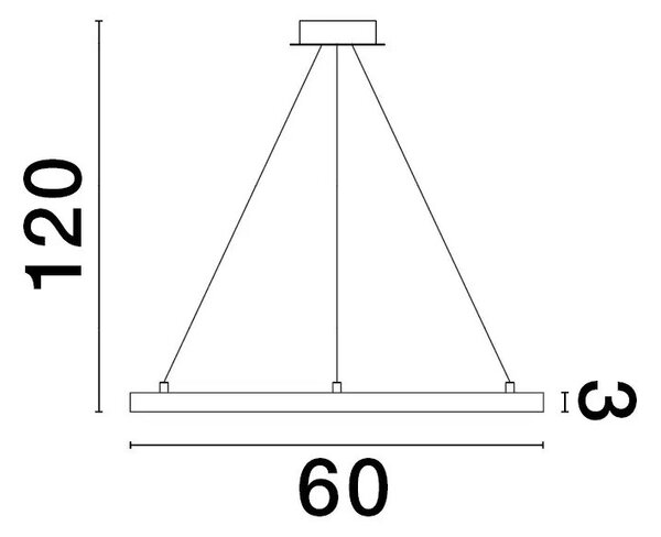 LED luster Empatia C 60 zlaté – Zlatá