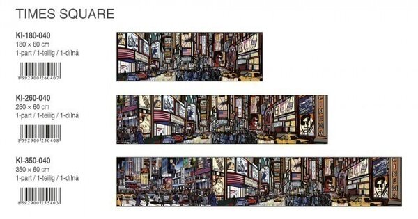 DIMEX | Fototapeta do kuchyne Námestie Times Square KI-350-040 | 350 x 60 cm | viacfarebná