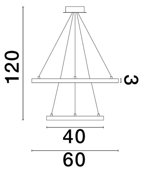 LED luster Empatia 100 zlaté – Zlatá