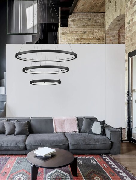 LED luster Empatia 180 čierne – Čierna