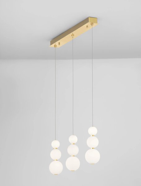 Rustikálny luster Perla 70 zlaté – LED