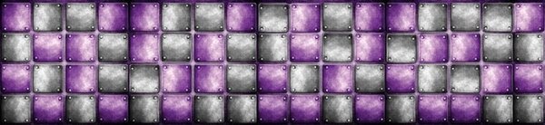 DIMEX | Fototapeta do kuchyne Kovové dlaždice KI-260-078 | 260 x 60 cm | fialová, metalická, šedá