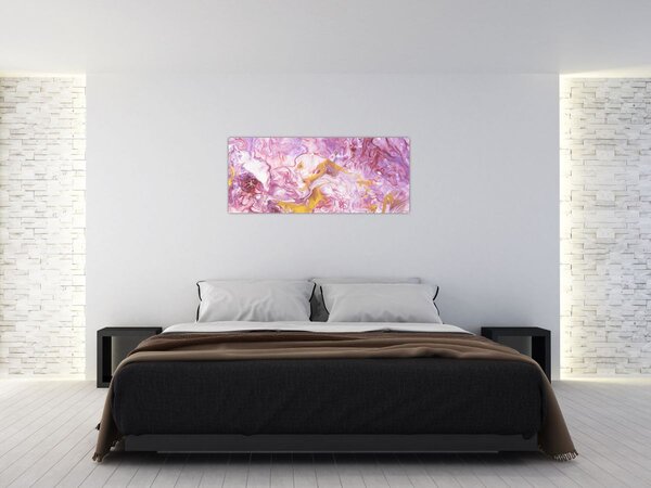 Obraz - Ružová abstrakcia (120x50 cm)