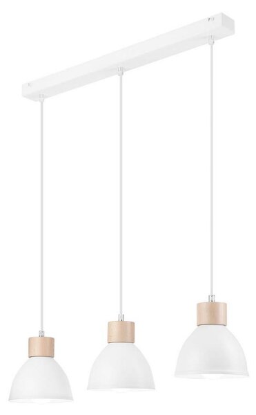 Luster na lanku NICO 3xE27/60W/230V biela