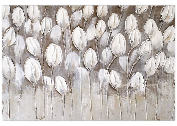Obraz - Štruktúrované tulipány (90x60 cm)