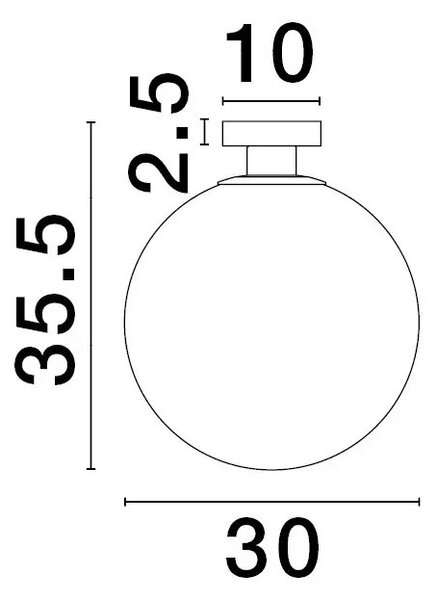 Okrúhle stropné svietidlo Jian 30 zlaté – E27