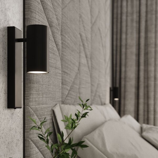 Sollux SL.1077 - Nástenné svietidlo UTTI 1xGU10/40W/230V čierna