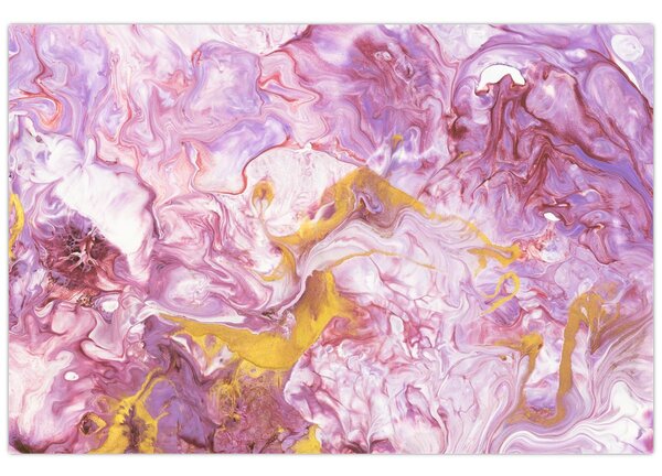 Obraz - Ružová abstrakcia (90x60 cm)