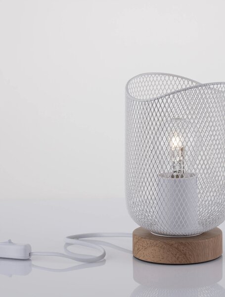 Dizajnová stolová lampa Lyron 12 biele – Biela
