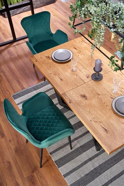 Halmar MASSIVE rozkladací stôl 160-250x90x77 cm svetlý dub/čierny