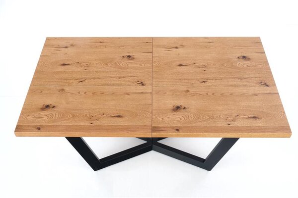 Halmar MASSIVE rozkladací stôl 160-250x90x77 cm svetlý dub/čierny