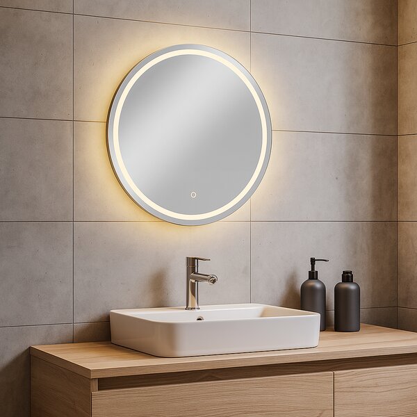 LED zrkadlo AVENBERG WAVE Ø70