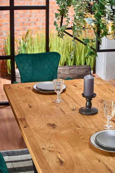 Halmar MASSIVE rozkladací stôl 160-250x90x77 cm svetlý dub/čierny