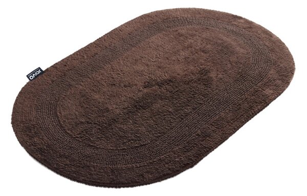 Kúpeľňový koberček Javo Cotton hnedý oválny