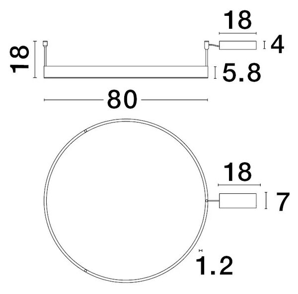 Stropné svietidlo LED so stmievaním Motif 80 zlatá
