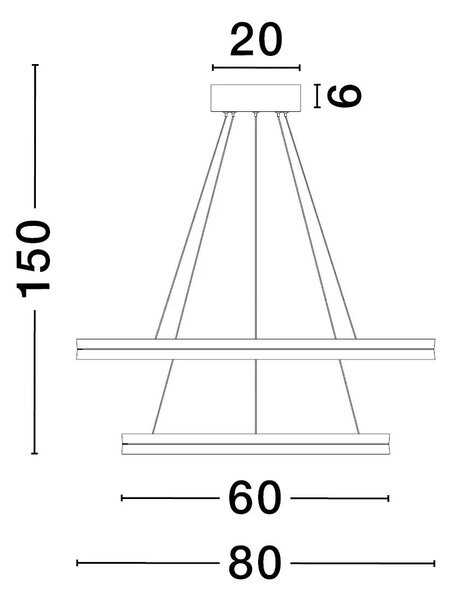 LED luster Cantria 80