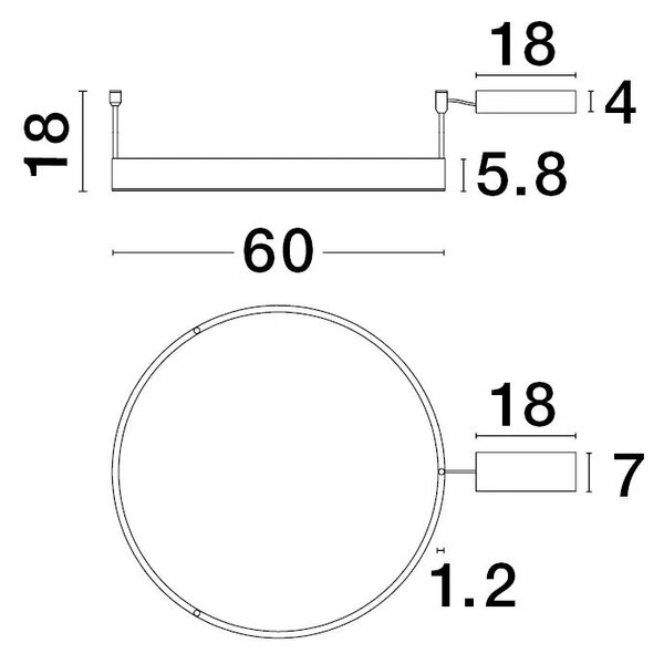 Stropné svietidlo LED so stmievaním Motif 60 zlatá
