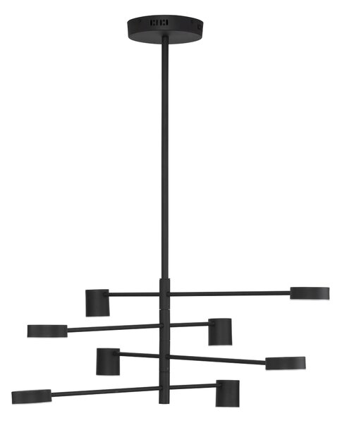 Retro luster Nordik 4 čierne – LED