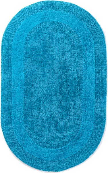Kúpeľňový koberček Javo Cotton svetlotyrkysový ovál