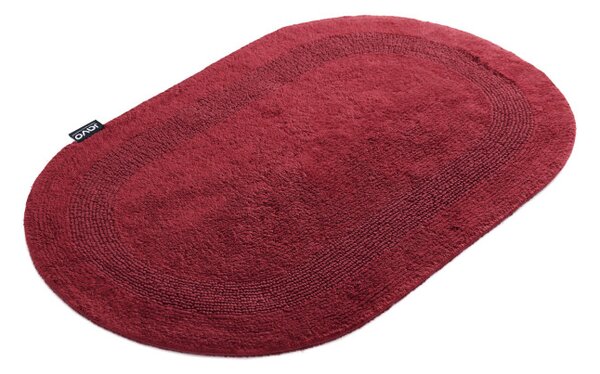 Kúpeľňový koberček Javo Cotton bordový ovál