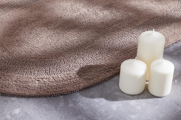 Kúpeľňový koberček Javo Cotton sepia ovál