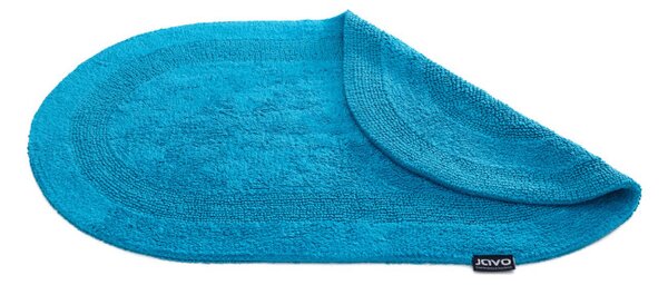 Kúpeľňový koberček Javo Cotton svetlotyrkysový ovál
