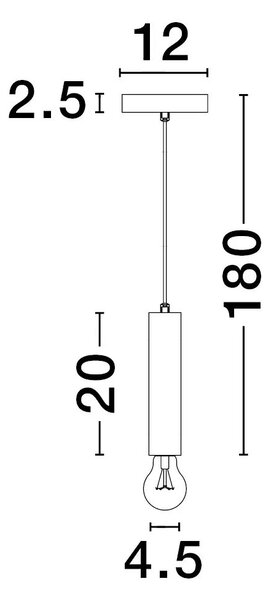 Moderný luster Norway 20 zlaté – Zlatá