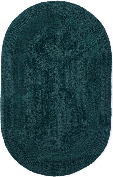 Kúpeľňový koberček Javo Cotton zelený ovál