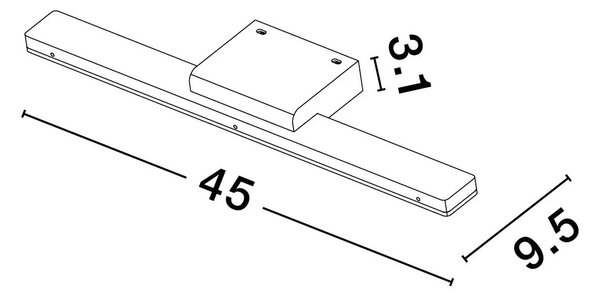 Dizajnové nástenné svietidlo Nyx 45 svetlá sivá