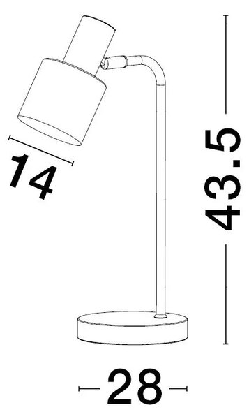 Rustikálna stolová lampa Paz čierne – Čierna
