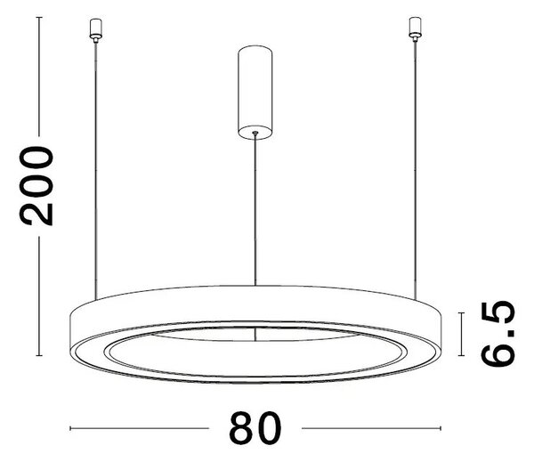 LED luster Sting 80 čierne – Čierna