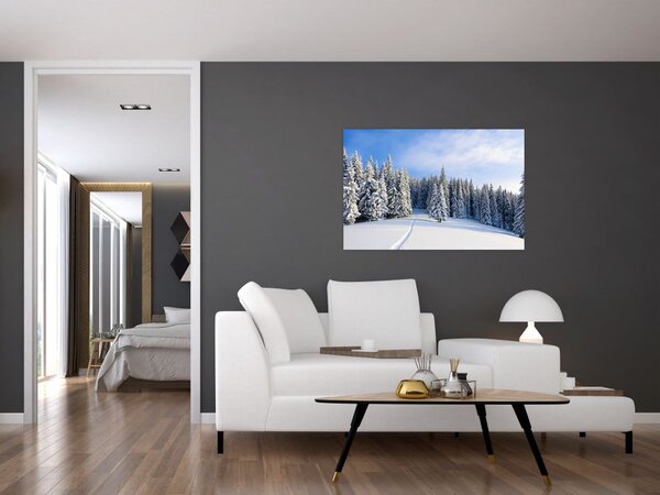 Obraz - Zima v lesoch (90x60 cm)