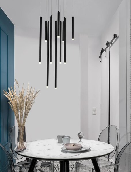 Moderný luster Trimle 50 čierne – Čierna (9287945)