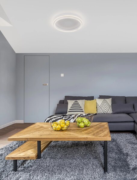 LED stropné svietidlo Willow R 45 biele – Biela