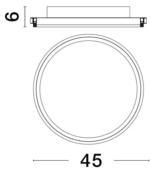 LED stropné svietidlo Willow R 45 biele – Biela