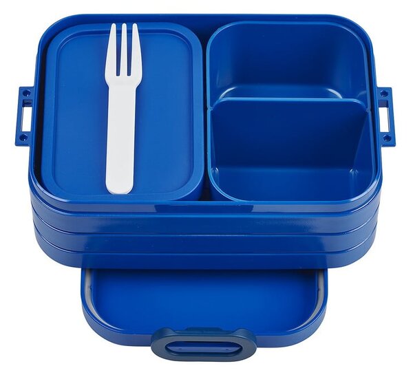 3 ks desiatových boxov s vidličkou Vivid blue – Mepal
